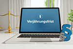 Laptop mit Aufschrift Verjährungsfrist